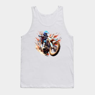 Moto Racing Fast Speed Competition Abstract Tank Top